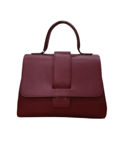 BOLSO PIEL MANO ELEGANT BURDEOS