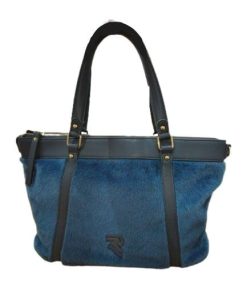BOLSO PELO AZUL ALARGADO HORIZONTAL