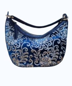 BOLSO 1 ASA TERCIOPELO BORDADO