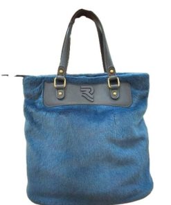 BOLSO PELO AZUL ALARGADO VERTICAL