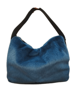 BOLSO PELO AZUL CUADRADO