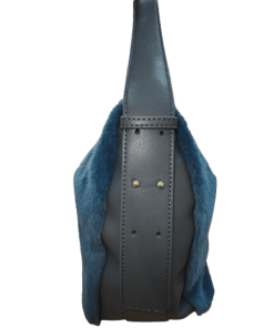 BOLSO PELO AZUL CUADRADO - Imagen 3