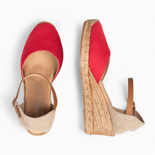 ALTEA CUÑA ROJO ESPARTO BAJA Calzados Quesada (SKU 10160)