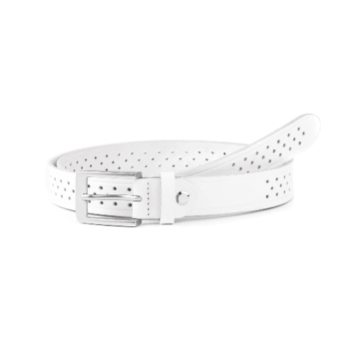 Cinturón Piel BLANCO Ambolo Picado 25 mm Calzados Quesada (SKU 10375)
