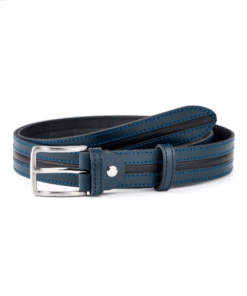 Cinturón Piel Cosido 30 mm AZUL Calzados Quesada (SKU 10382)