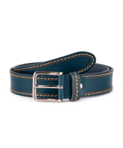 Cinturón Piel Urban Cosido Doble 40 mm AZUL Calzados Quesada (SKU 10384)
