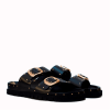 SANDALIA 2 TIRAS TACHUELAS NEGRA Calzados Quesada (SKU 10116)