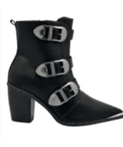 BOTIN COWBOY NEGRO Y HEBILLAS Calzados Quesada (SKU 10846)