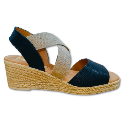 SANDALIA CUÑA NEGRO Calzados Quesada (SKU 10921)