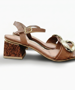 SANDALIA MARRON TACON CORCHO