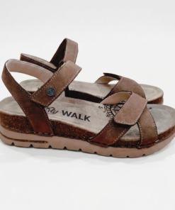 SANDALIA VELCRO MARRON Calzados Quesada (SKU 11015)